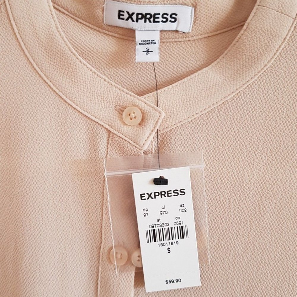 EXPRESS Oversized Stand Collar Shirt NWT - Picture 5 of 5